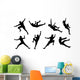 climb silhouettes Wall Decal