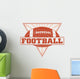 Football Design With Sunburst Triangle Wall Decal