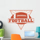 Football Design With Sunburst Triangle Wall Decal