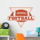 Football Design With Sunburst Triangle Wall Decal