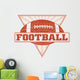 Football Design With Sunburst Triangle Wall Decal