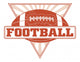 Football Design With Sunburst Triangle Wall Decal