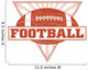 Football Design With Sunburst Triangle Wall Decal