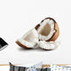 Broken raw ripe coconut Wall Decal