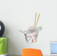 Chinese Take-Out with Chop Sticks Wall Decal