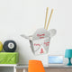 Chinese Take-Out with Chop Sticks Wall Decal