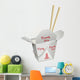 Chinese Take-Out with Chop Sticks Wall Decal
