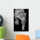 close up black and white Jaguar Portrait Wall Mural