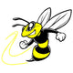 Bee Team Mascot Wall Decal