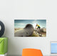Sport  background. Unreal mountain bike/ Wall Mural