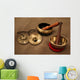 Tingsha and singing bowl Wall Mural