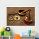 Tingsha and singing bowl Wall Mural