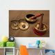 Tingsha and singing bowl Wall Mural