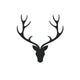 Vector Illustration Deer Head Wall Decal