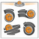 Basketball emblems Wall Decal