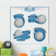 Volleyball emblems Wall Decal