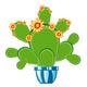 Cactus with flower Wall Decal