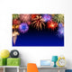 Fröhliches Feuerwerk auf Dunkelblau Wall Mural