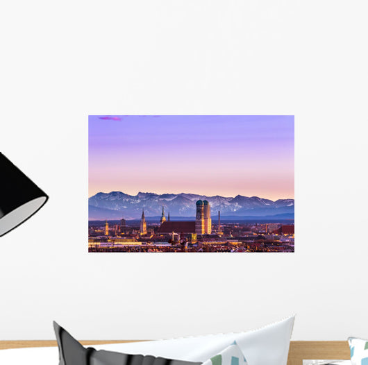 Munich Alps sunset Wall Mural