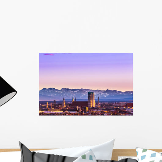Munich Alps sunset Wall Mural