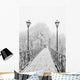 Winter city park. Lovers Bridge in Kiev. Ukraine. Wall Mural