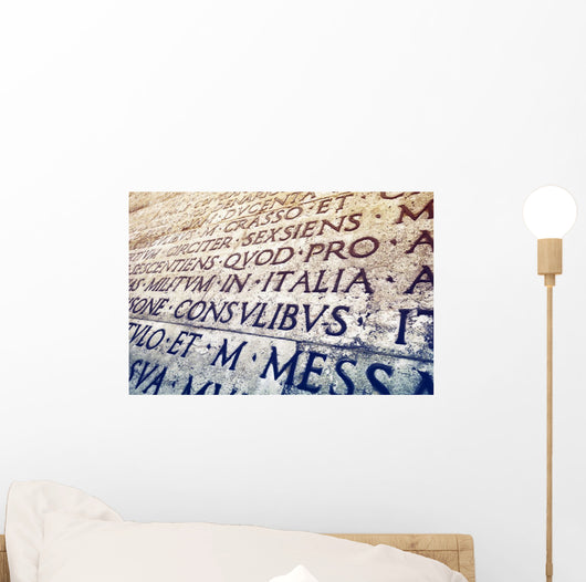 Latin inscription in Rome, Italy Wall Mural