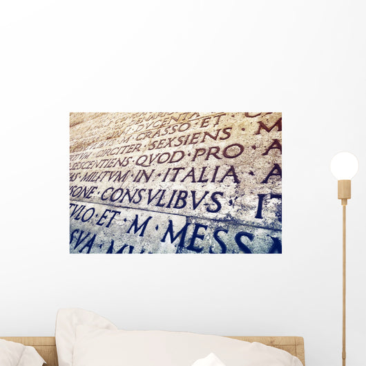 Latin inscription in Rome, Italy Wall Mural