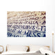 Latin inscription in Rome, Italy Wall Mural