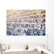 Latin inscription in Rome, Italy Wall Mural