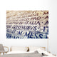 Latin inscription in Rome, Italy Wall Mural