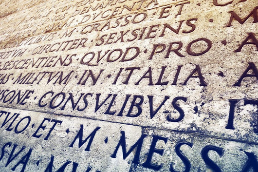 Latin inscription in Rome, Italy Wall Mural