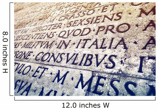 Latin inscription in Rome, Italy Wall Mural