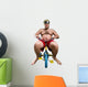 Man riding a small bicycle Wall Decal