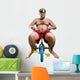 Man riding a small bicycle Wall Decal