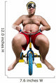 Man riding a small bicycle Wall Decal