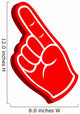 3D Foam Finger Wall Decal