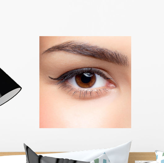 Woman eye make-up Wall Mural