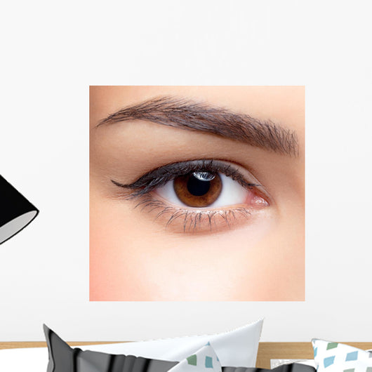 Woman eye make-up Wall Mural
