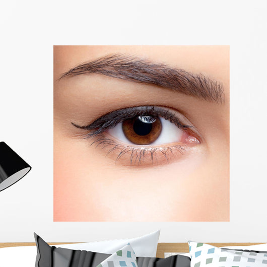 Woman eye make-up Wall Mural