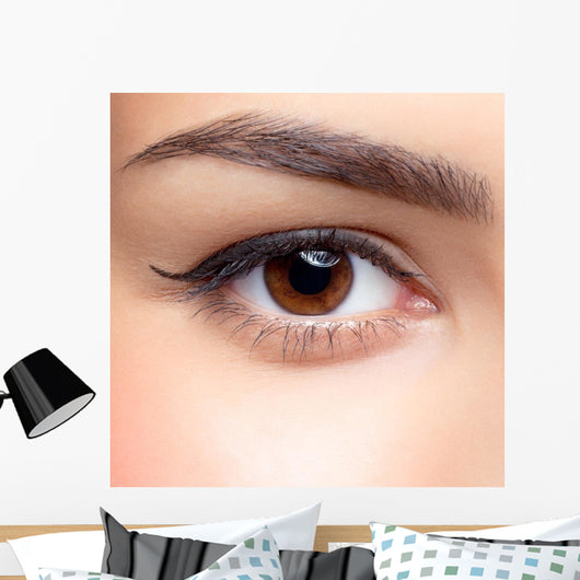 Woman eye make-up Wall Mural