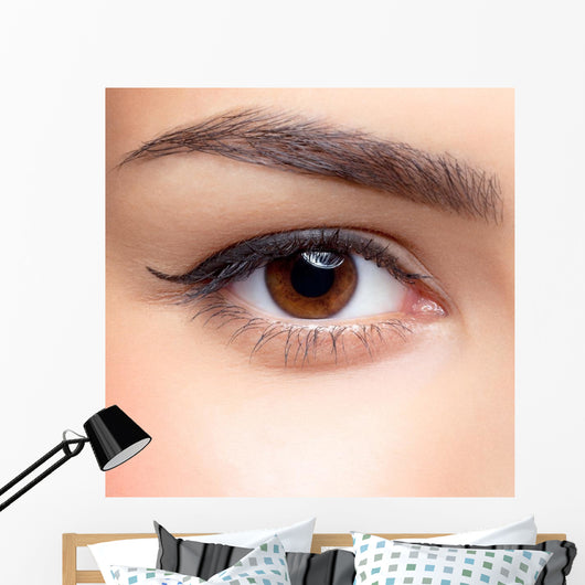 Woman eye make-up Wall Mural