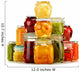 Jars with pickled vegetables, fruity compotes and jams Wall Decal