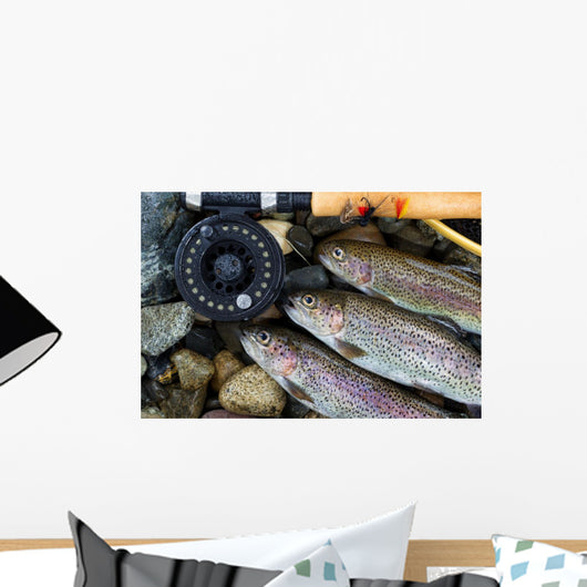 Catching Trout Wall Mural