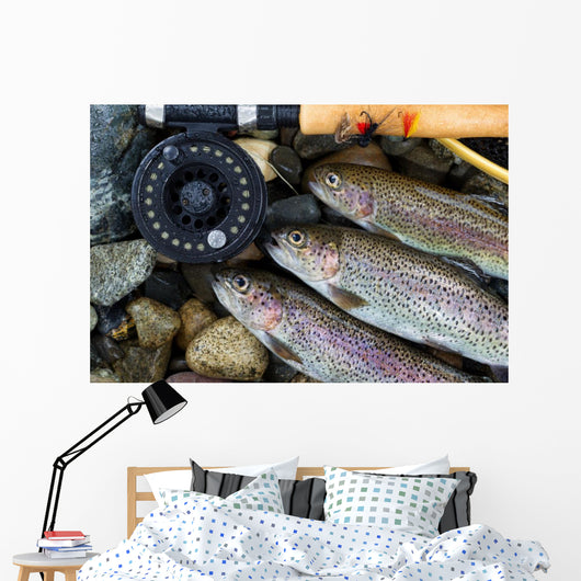 Catching Trout Wall Mural