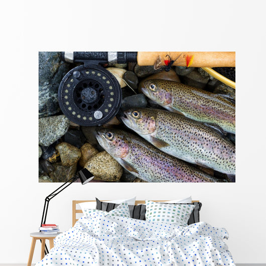 Catching Trout Wall Mural
