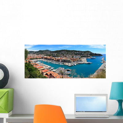 Nizza Cotes D'azur Hafen Wall Mural Panoramic shown on a wall