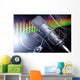 Equalizer Pegel mit Studio Mikrofon Wall Mural