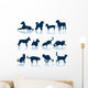 Dogs and Cats Silhouettes Wall Stickers