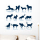 Dogs and Cats Silhouettes Wall Stickers
