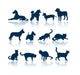 Dogs and Cats Silhouettes Wall Stickers